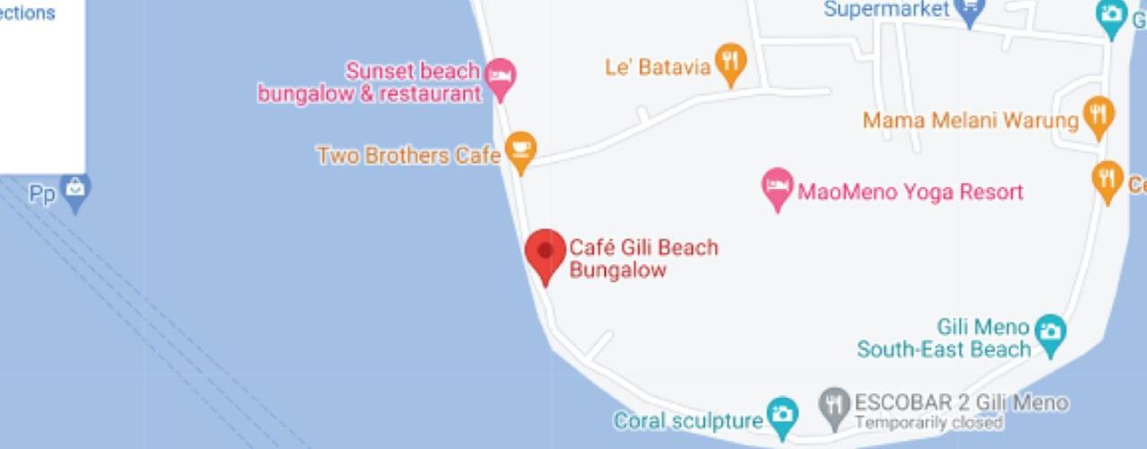 Bungalow Cafe Gili Beachfront 吉利美诺 外观 照片